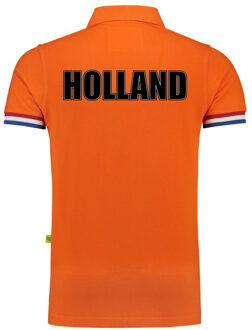 Bellatio Decorations Grote maten Holland fan polo t-shirt oranje luxe kwaliteit - 200 grams katoen - heren 3XL