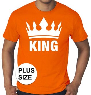 Bellatio Decorations Grote maten Koningsdag King shirt oranje heren 3XL - Feestshirts