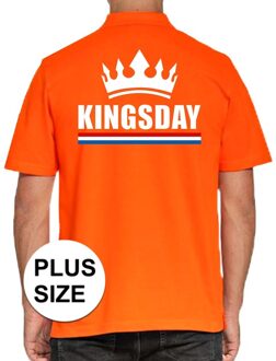 Bellatio Decorations Grote maten Koningsdag polo t-shirt oranje Kingsday voor heren 3XL - Feestshirts