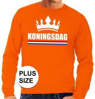 Bellatio Decorations Grote maten Koningsdag trui oranje heren 3XL - Feesttruien