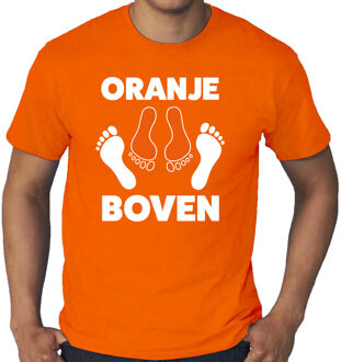 Bellatio Decorations Grote maten oranje boven t-shirt oranje voor heren - Koningsdag shirts