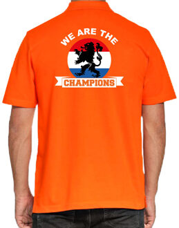 Bellatio Decorations Grote maten oranje fan poloshirt / kleding Holland kampioen met leeuw EK/ WK voor heren 3XL - Feestshirts
