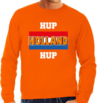 Bellatio Decorations Grote maten oranje fan sweater / trui Holland hup Holland hup EK/ WK voor heren 3XL - Feesttruien