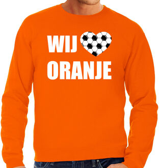 Bellatio Decorations Grote maten oranje fan sweater / trui Holland wij houden van oranje EK/ WK voor heren 3XL - Feesttruien