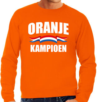 Bellatio Decorations Grote maten oranje sweater / trui Holland / Nederland supporter oranje kampioen EK/ WK voor heren