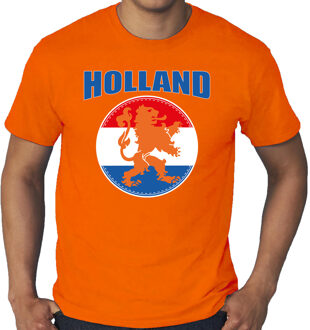 Bellatio Decorations Grote maten oranje t-shirt Holland met oranje leeuw Holland / Nederland supporter EK/ WK voor heren