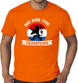 Bellatio Decorations Grote maten oranje t-shirt Holland / Nederland supporter Holland kampioen met leeuw EK/ WK voor here