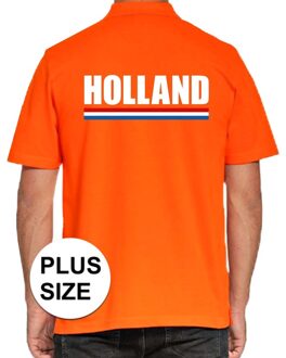 Bellatio Decorations Grote maten poloshirt oranje Holland voor heren