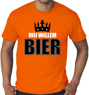 Bellatio Decorations Grote maten Wij Willem bier t-shirt oranje voor heren - Koningsdag shirts