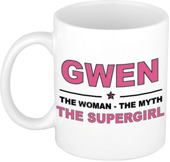 Bellatio Decorations Gwen The woman, The myth the supergirl collega kado mokken/bekers 300 ml Oudroze