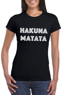 Bellatio Decorations Hakuna matata fun t-shirt zwart voor dames XS - Feestshirts