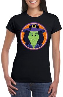 Bellatio Decorations Halloween heks t-shirt zwart dames 2XL