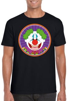 Bellatio Decorations Halloween horror clown t-shirt zwart heren 2XL