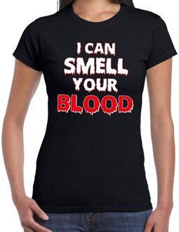 Bellatio Decorations Halloween I can smell your blood verkleed t-shirt zwart dames 2XL