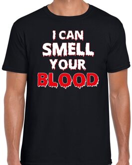 Bellatio Decorations Halloween I can smell your blood verkleed t-shirt zwart heren 2XL