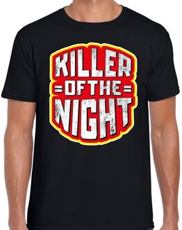 Bellatio Decorations Halloween killer of the night verkleed t-shirt zwart voor heren 2XL