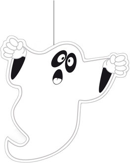 Bellatio Decorations Halloween thema hangende spook/geest decoratie wit 30 cm