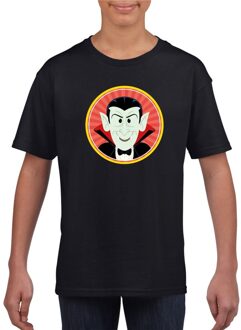 Bellatio Decorations Halloween vampier/Dracula t-shirt zwart kinderen L (146-152)