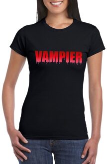 Bellatio Decorations Halloween vampier tekst t-shirt zwart dames