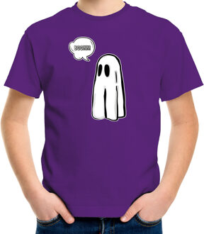 Bellatio Decorations halloween verkleed t-shirt voor kinderen - spook - paars - geest themafeest L (140-152)