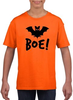 Bellatio Decorations Halloween vleermuis t-shirt oranje kinderen L (146-152)