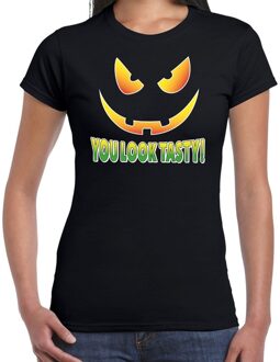 Bellatio Decorations Halloween You look tasty verkleed t-shirt zwart voor dames XS