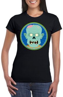 Bellatio Decorations Halloween zombie t-shirt zwart dames
