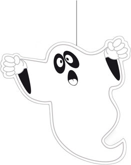 Bellatio Decorations Hangende spook-geest - papier - brandvertragend - 20 cm - halloween