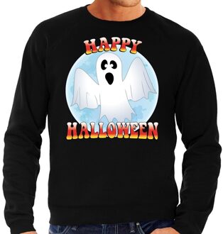 Bellatio Decorations Happy Halloween spook verkleed sweater zwart voor heren 2XL