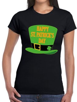 Bellatio Decorations Happy St. Patricksday t-shirt zwart dames L