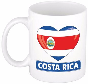 Bellatio Decorations Hartje Costa Rica mok / beker 300 ml Multikleur