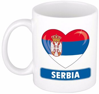 Bellatio Decorations Hartje Servie mok / beker 300 ml