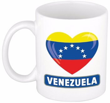 Bellatio Decorations Hartje Venezuela mok / beker 300 ml - Venezolaanse koffiebeker Multikleur