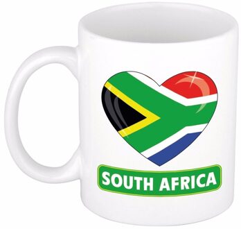 Bellatio Decorations Hartje Zuid Afrika mok / beker 300 ml Multikleur