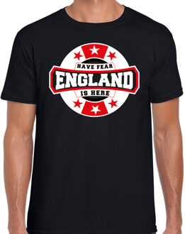 Bellatio Decorations Have fear England is here / Engeland supporter t-shirt zwart voor heren 2XL