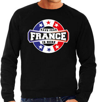 Bellatio Decorations Have fear France is here sweater voor Frankrijk supporters zwart voor heren 2XL