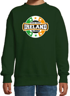 Bellatio Decorations Have fear Ireland is here / Ierland supporter sweater groen voor kids 12-13 jaar (152/164)