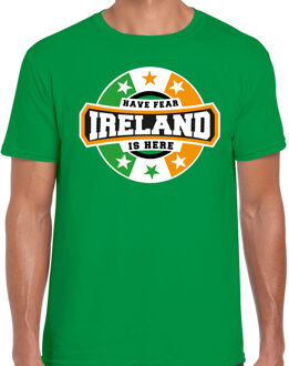 Bellatio Decorations Have fear Ireland is here / Ierland supporter t-shirt groen voor heren 2XL