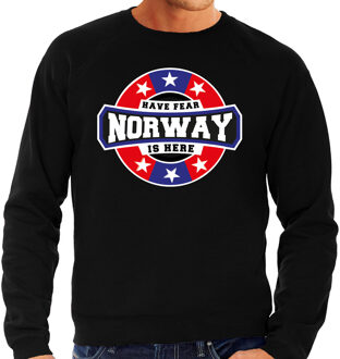 Bellatio Decorations Have fear Norway is here / Noorwegen supporter sweater zwart voor heren L