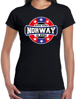 Bellatio Decorations Have fear Norway is here / Noorwegen supporter t-shirt zwart voor dames 2XL