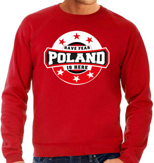 Bellatio Decorations Have fear Poland is here /Polen supporter sweater rood voor heren M