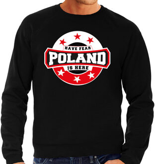 Bellatio Decorations Have fear Poland is here /Polen supporter sweater zwart voor heren 2XL