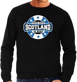 Bellatio Decorations Have fear Scotland is here / Schotland supporter sweater zwart voor heren 2XL