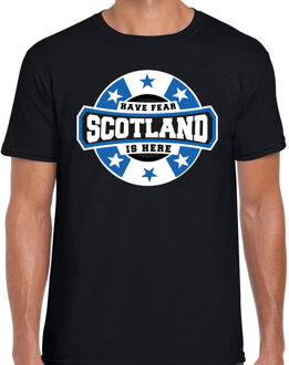 Bellatio Decorations Have fear Scotland is here / Schotland supporter t-shirt zwart voor heren 2XL