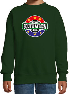 Bellatio Decorations Have fear South Africa is here / Zuid Afrika supporter sweater groen voor kids 12-13 jaar (152/164)