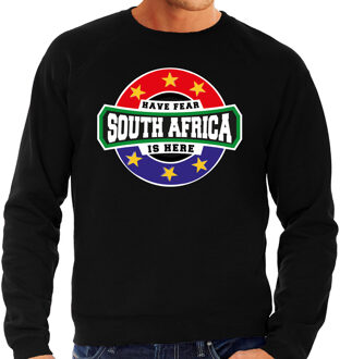 Bellatio Decorations Have fear South Africa is here / Zuid Afrika supporter sweater zwart voor heren 2XL