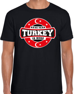 Bellatio Decorations Have fear Turkey is here / Turkije supporter t-shirt zwart voor heren 2XL