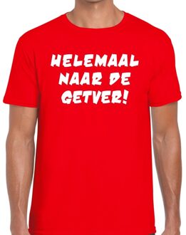 Bellatio Decorations Helemaal naar de Getver heren T-shirt rood 2XL