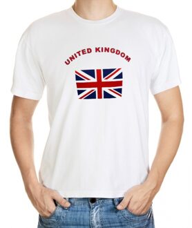 Bellatio Decorations Heren shirts met de Union Jack vlag Wit