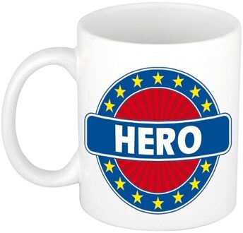 Bellatio Decorations Hero naam koffie mok / beker 300 ml - namen mokken Multikleur